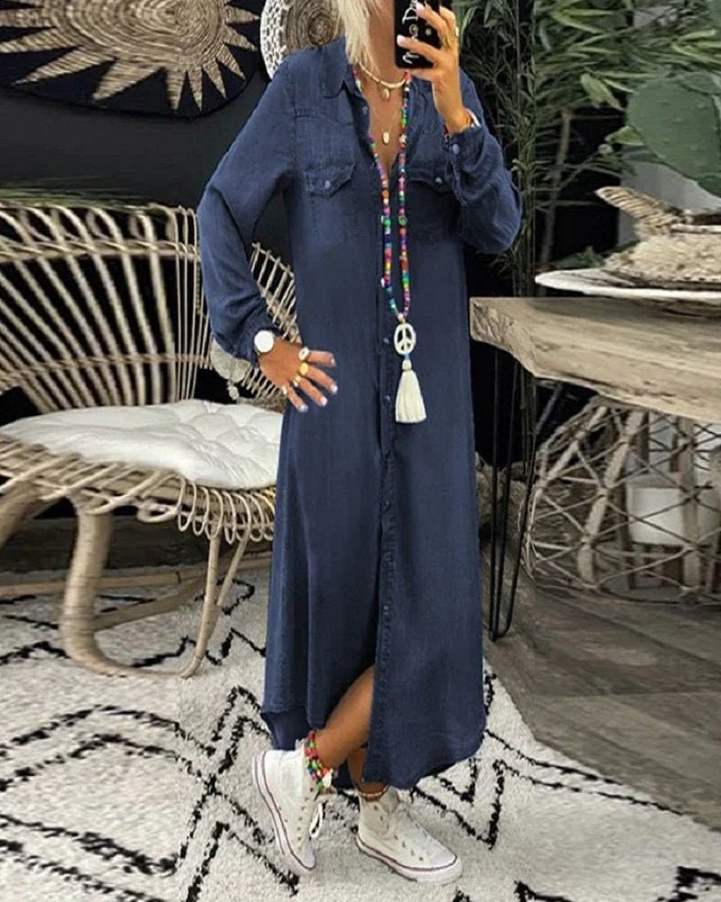 Janice Robe longue en jean